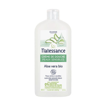 Crème de douche aloe vera - Natessance - Gel douche